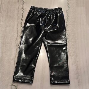 Girls faux leather look pants